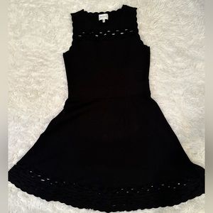 Milly Black Knit Cut Out Dress size M